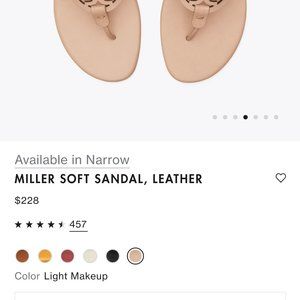 Tory Burch Miller Sandals, color Makeup